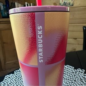 2025 Starbucks Tumbler Stainless Steel Pink, Purple, Tan Multi  24 Oz NEW